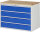 RAU Schubladenschrank XXL5.1, B1145xT650xH825mm, B-Top-25mm, 4xSchublade-VA, 13-XXL5.1A-B.11