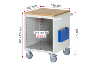 RAU Montagewagen L3.1, B580xT650xH795mm, 4xSchublade-TA, B-Top-25mm, 05-L3.1A-B.11