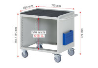 RAU Montagewagen XL3.20, B770xT650xH795mm, 5xSchublade-TA, MT-Top-25mm, 05-XL3.20A-MT.11