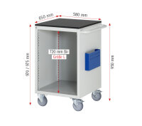 RAU Montagewagen L5.1, B580xT650xH975mm, 4xSchublade-VA, B-Top-25mm, 15-L5.1A-B.11