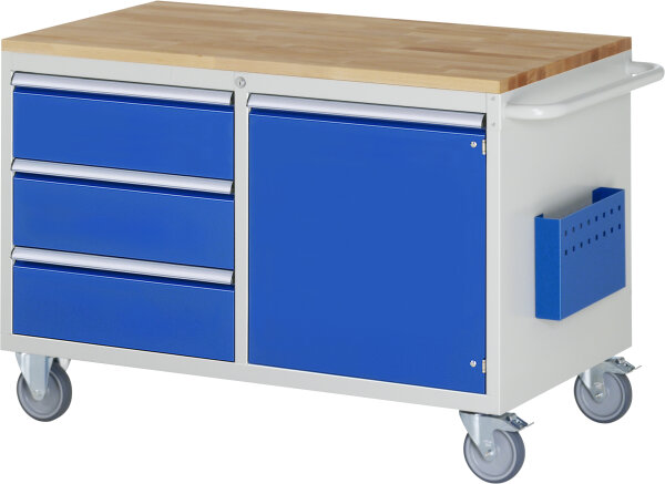 RAU Montagewagen LL3.0.8, B1145xT650xH795mm, 3xSchublade-VA, 1xTür, B-Top-25mm, 15-LL3.0.8A-B.11