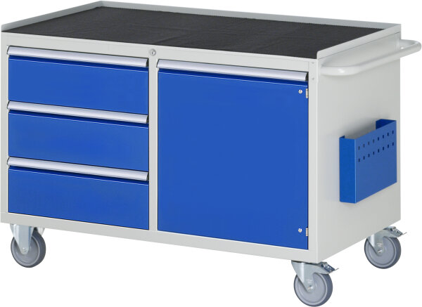 RAU Montagewagen LL3.0.8, B1145xT650xH795mm, 3xSchublade-VA, 1xTür, MT-Top-25mm, 15-LL3.0.8A-MT.11