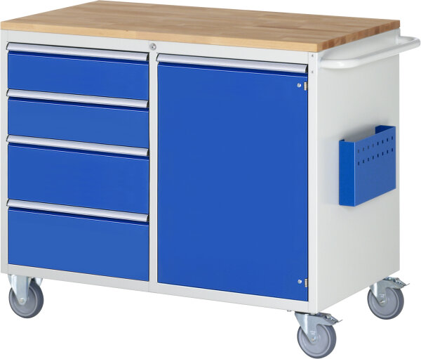 RAU Montagewagen LL5.20.12, B1145xT650xH975mm, 4xSchublade-VA, 1xTür, B-Top-25mm, 15-LL5.20.12A-B.11