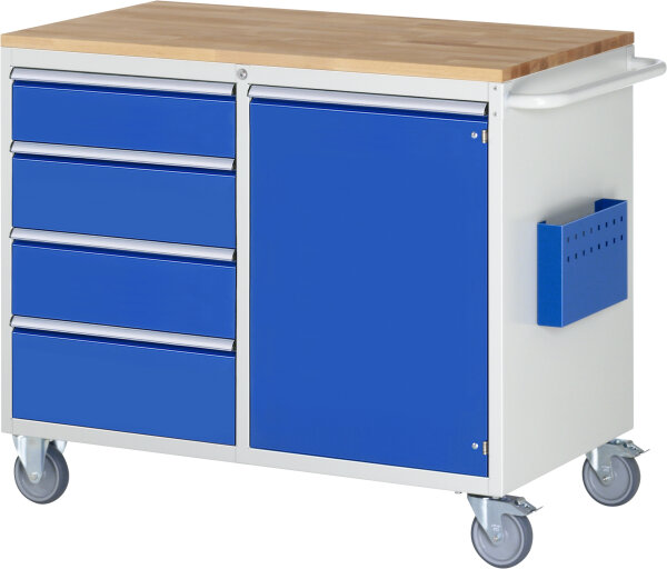 RAU Montagewagen LL5.21.12, B1145xT650xH975mm, 4xSchublade-VA, 1xTür, B-Top-25mm, 15-LL5.21.12A-B.11