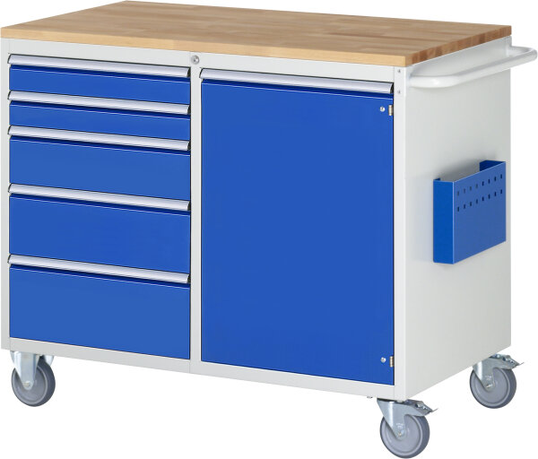 RAU Montagewagen LL5.22.12, B1145xT650xH975mm, 5xSchublade-VA, 1xTür, B-Top-25mm, 15-LL5.22.12A-B.11