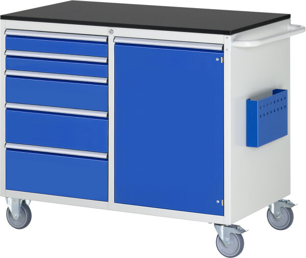 RAU Montagewagen LL5.22.12, B1145xT650xH970mm, 5xSchublade-VA, 1xTür, M-Top-20mm, 15-LL5.22.12A-M.11