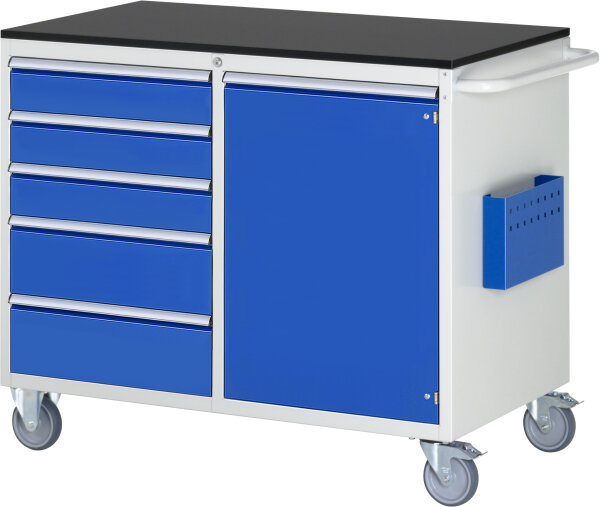 RAU Montagewagen LL5.23.12, B1145xT650xH970mm, 5xSchublade-VA, 1xTür, M-Top-20mm, 15-LL5.23.12A-M.11