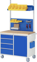 RAU Montagewagen LL5.23.12, B1145xT650xH970mm, 5xSchublade-VA, 1xTür, M-Top-20mm, 15-LL5.23.12A-M.11
