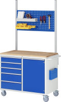RAU Montagewagen LL5.23.12, B1145xT650xH970mm, 5xSchublade-VA, 1xTür, M-Top-20mm, 15-LL5.23.12A-M.11