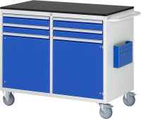 RAU Montagewagen LL5.7.7, B1145xT650xH970mm, 4xSchublade-VA, 2xTüren, M-Top-20mm, 15-LL5.7.7A-M.11