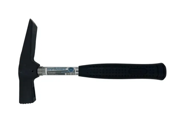 Profibau Rheinischer Maurerhammer 75391 mit Stahlrohrgriff, 600 g, TÜV-GS geprüft