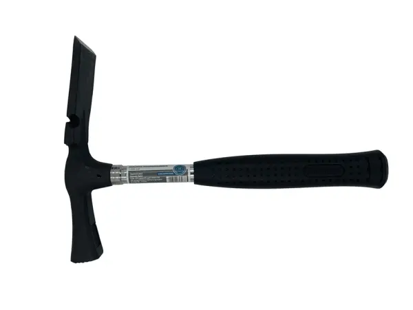 Profibau Berliner Maurerhammer 75396, 750 g, mit Stahlrohrstiel und Kunststoffgriff, Geraute Bahn, TÜV/GS-geprüft