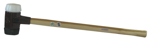 SIMPLEX-Vorschlaghammer mit Stahlgussgehäuse und Holzstiel, Ø 80/700 mm, Gummik./Superpl.