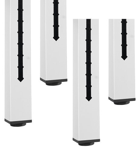RAU Höhenverstellsatz/Höheneinstellsatz, Verstellbereich+200mm(1Satz=4Stück), 09-HV200-4.12