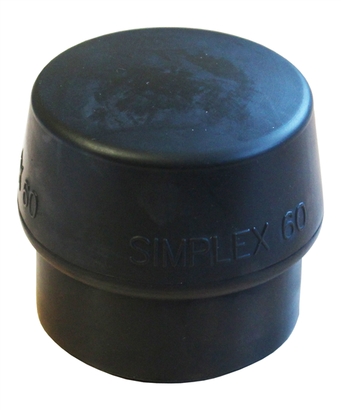 Schlageinsatz für SIMPLEX-Schonhammer, Ø 60 mm, schwarz Gummikomposition
