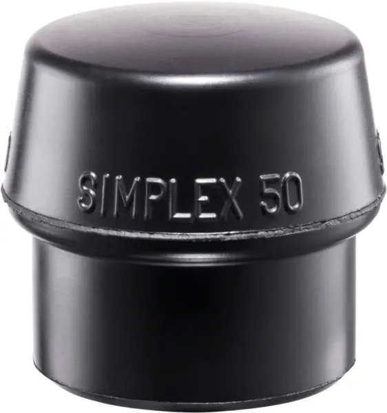 Halder Schlageinsatz für SIMPLEX-Schonhammer 75441 Schwarze Gummikomposition, Ø 80 mm, Mittelhart