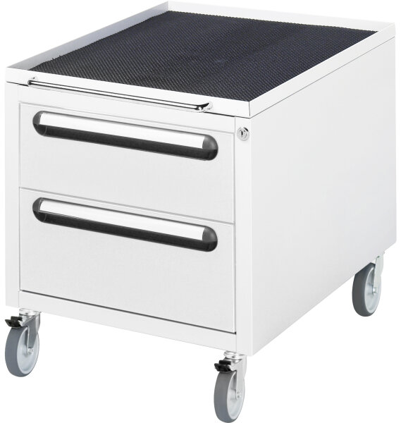 RAU Roll-Container mit 2 Schubladen, B480xT600xH540mm, RAL7035/RAL7035, E-US-2-2A-M.12