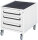RAU Roll-Container mit 3 Schubladen, B480xT600xH540mm, RAL7035/RAL7035, E-US-2-3A-M.12