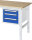RAU Unterbau-Container mit 3 Schubladen, B480xT600xH395mm, RAL7035/RAL5010, E-US-2-3A.11