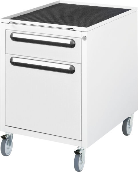 RAU Roll-Container mit 2 Schubladen, B480xT600xH690mm, RAL7035/RAL7035, E-US-3-2A-M.12