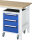 RAU Roll-Container mit 3 Schubladen, B480xT600xH690mm, RAL7035/RAL5010, E-US-3-3A-M.11