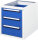 RAU Unterbau-Container mit 3 Schubladen, B480xT600xH545mm, RAL7035/RAL5010, E-US-3-3A.11