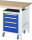 RAU Roll-Container mit 4 Schubladen, B480xT600xH690mm, RAL7035/RAL5010, E-US-3-4A-M.11