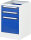 RAU Unterbau-Container mit 3 Schubladen, B480xT600xH755mm, RAL7035/RAL5010, E-US-4-3A-S.11