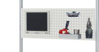 RAU Lochplatte E, B1500(1384)xT40xH450mm, RAL7035,...