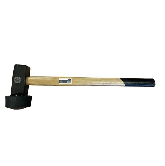 Profibau Spezial-Plattenhammer 75474 rund, 4 kg, mit langem Eschenstiel 700 mm, Ø 105 mm Gummikopf