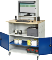RAU Computer-Tisch 1022 mit Monitorgehäuse T300mm,...