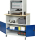 RAU Computer-Tisch 1022 mit Monitorgehäuse T550mm, B1100xT790xH1890mm, mobil, 07-1022M5F.11