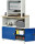 RAU Computer-Tisch 1022 mit Monitorgehäuse T550mm, B1100xT790xH1840mm, stationär, 07-1022M5S.11
