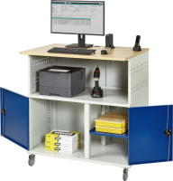 RAU Computer-Tisch 1023, B1100xT790xH1180mm, mobil,...