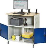 RAU Computer-Tisch 1023, B1100xT790xH1180mm, mobil,...