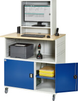 RAU Computer-Tisch 1023 mit Monitorgehäuse T300mm,...