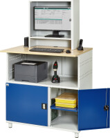 RAU Computer-Tisch 1023 mit Monitorgehäuse T300mm,...