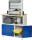 RAU Computer-Tisch 1023 mit Monitorgehäuse T300mm, B1100xT790xH1840mm, stationär, 07-1023M3S.11