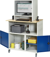 RAU Computer-Tisch 1023 mit Monitorgehäuse T550mm,...