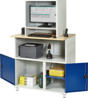 RAU Computer-Tisch 1023 mit Monitorgehäuse T550mm,...