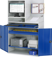 RAU Computer-Schrank 69 mit Monitorgehäuse T520mm, B1100xT520xH1770mm, stationär, 07-1100-M69-MG5.11