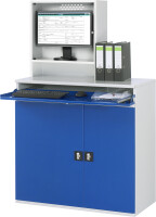 RAU Computer-Schrank 65T mit Monitorgehäuse T250mm, B1100xT520xH1770mm, stationär, 07-1100T-M65-MG2.11