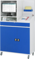 RAU Computer-Schrank 67T mit Monitorgehäuse T520mm, B1100xT520xH1895mm, mobil, 07-1100T-M67-MG5F.11