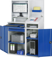 RAU Computer-Schrank 68T mit Monitorgehäuse T250mm, B1100xT520xH1770mm, stationär, 07-1100T-M68-MG2.11