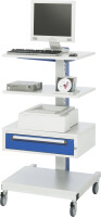 RAU Computer-Ständer 6002, B650xT650xH1230mm, mobil,...