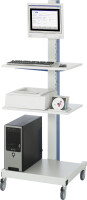 RAU Computer-Ständer 6018, B650xT650xH1770mm, mobil,...