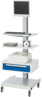 RAU Computer-Ständer 6019, B650xT650xH1680mm, mobil,...
