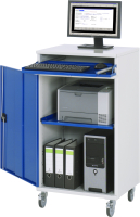 RAU Computer-Schrank 60, B650xT520xH1185mm, mobil,...