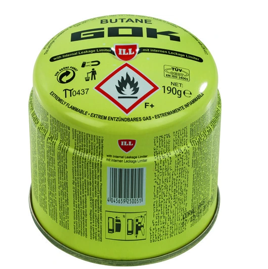 GOK Gaskartusche 75550 Butan, 190 g