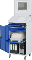 RAU Computer-Schrank 61, B65 xT520xH1895mm, mobil,...